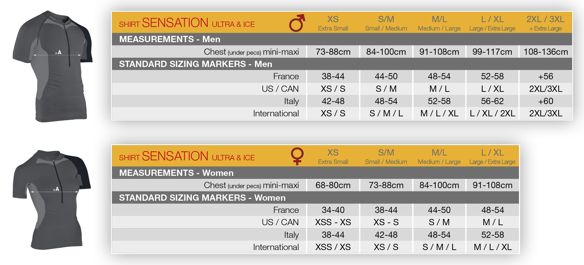 INSTINCT - Sizing Chart TOP 2020 US